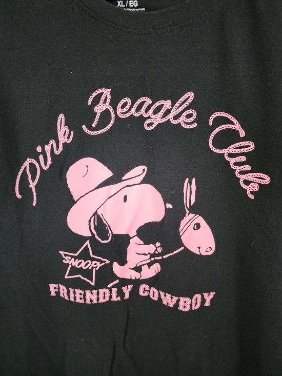 Peanuts Tops - Pink Beagle Club Peanuts Graphic Tee with Pink Screenprint